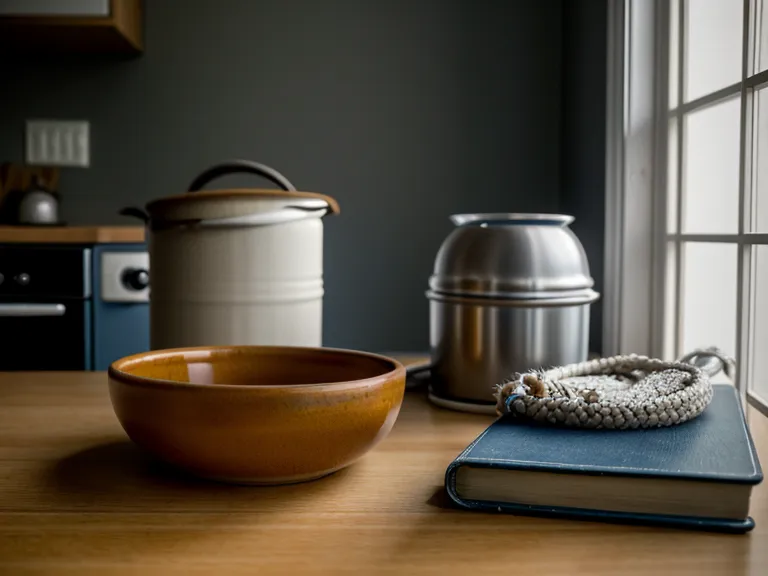 Cuaderno de un cuidador junto a la pava en la cocina, anotando la autonomía ganada con el andador