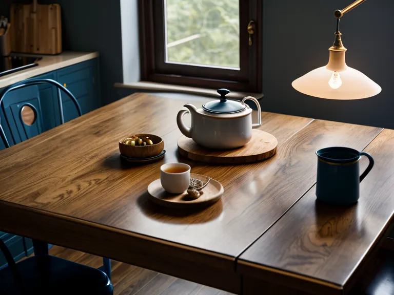 Cómo manejar el estrés del cuidador familiar de ancianos en casa: cuaderno y mate sobre la mesa de la cocina