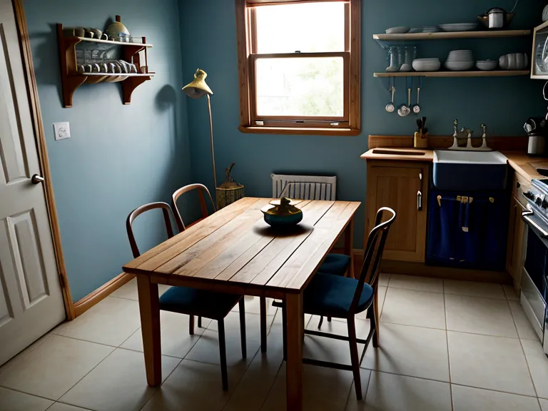 Pasillo de casa a oscuras con un recipiente de agua para mejorar la humedad ambiental